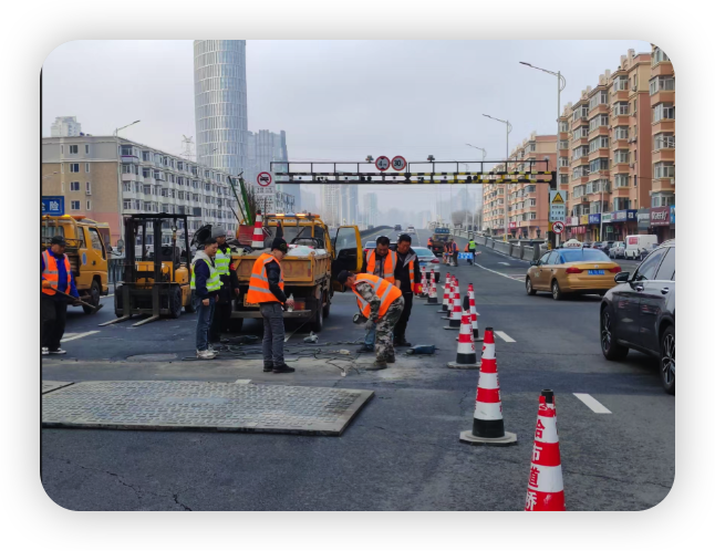 嵊州道路维修施工队：城市建设的守护者